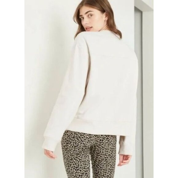 A New Day Women’s Soft Fleece Crewneck Sweatshirt White XL - Picture 3 of 5